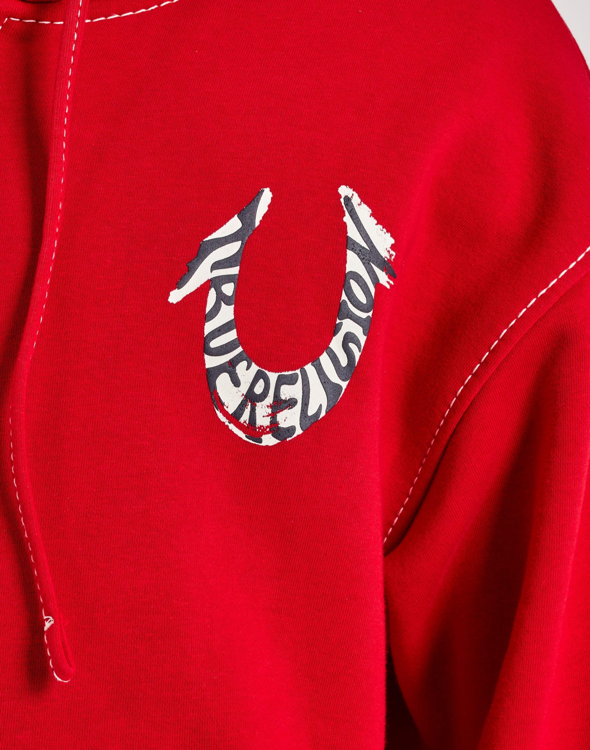 True Religion Horseshoe Paint Big-T Zip Fleece Hoodie - Image 3