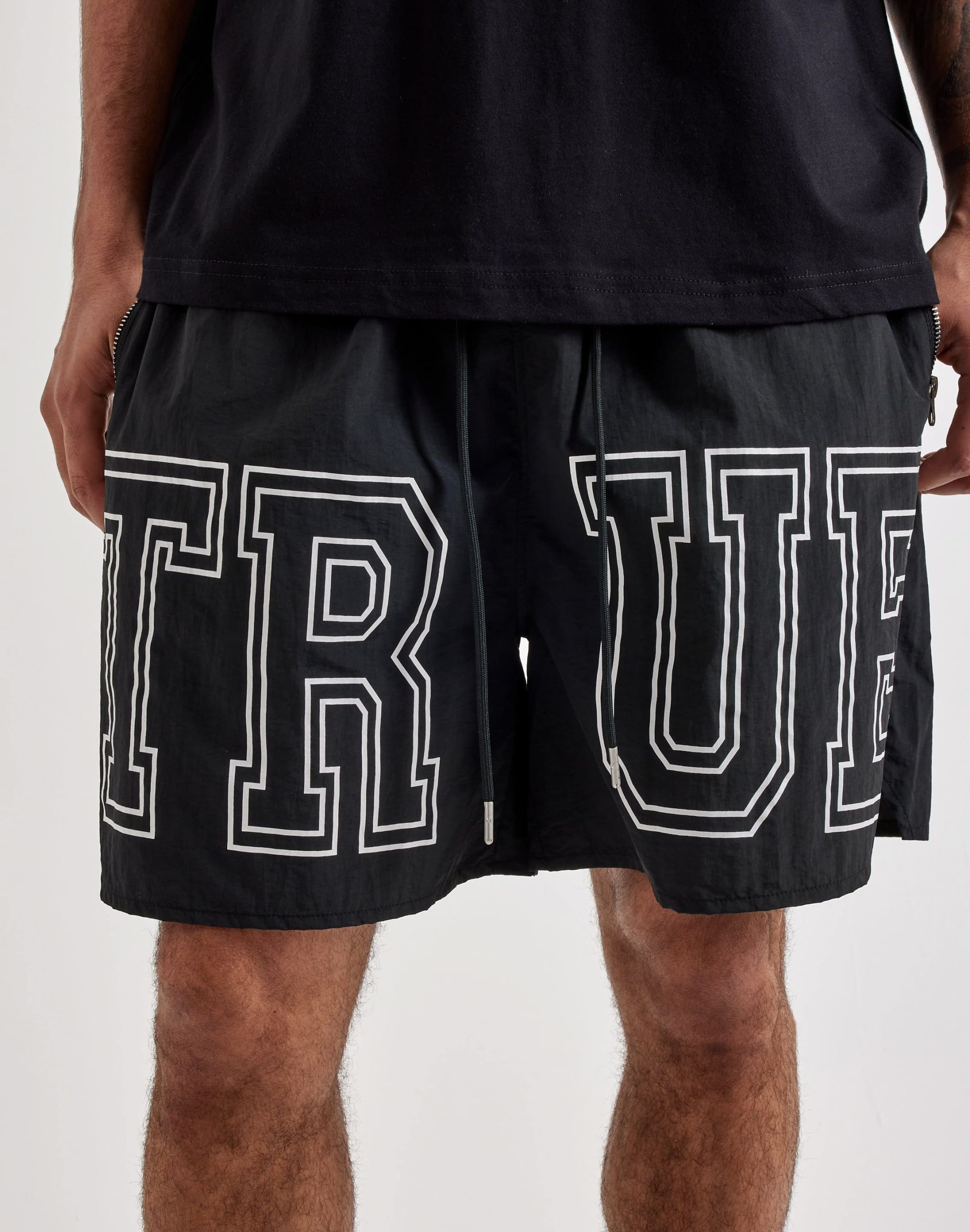 True Religion Block Logo Nylon Shorts - Image 3