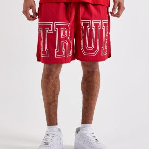 True Religion Block Logo Nylon Shorts
