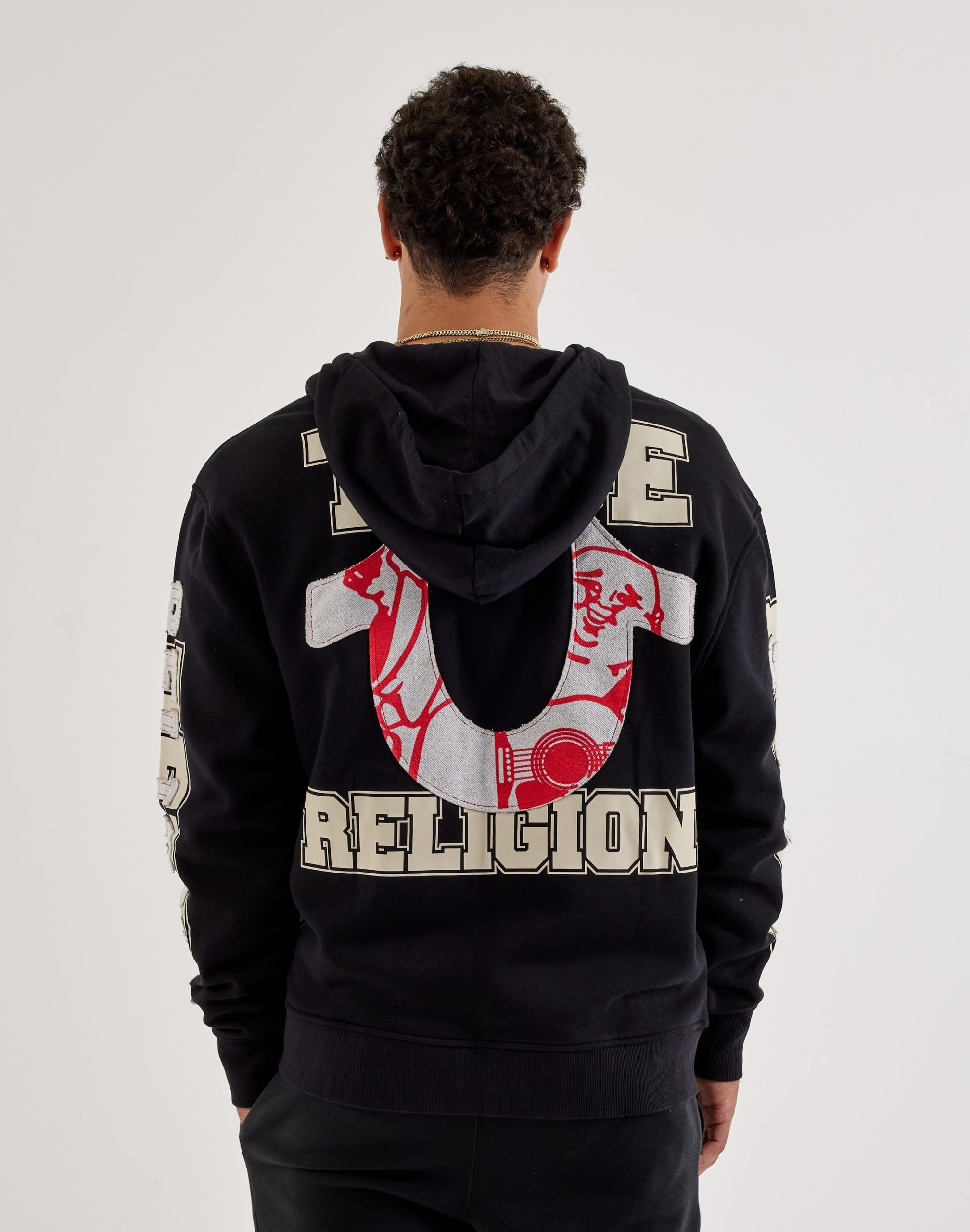 True Religion Applique Full-Zip Fleece Hoodie - Image 2