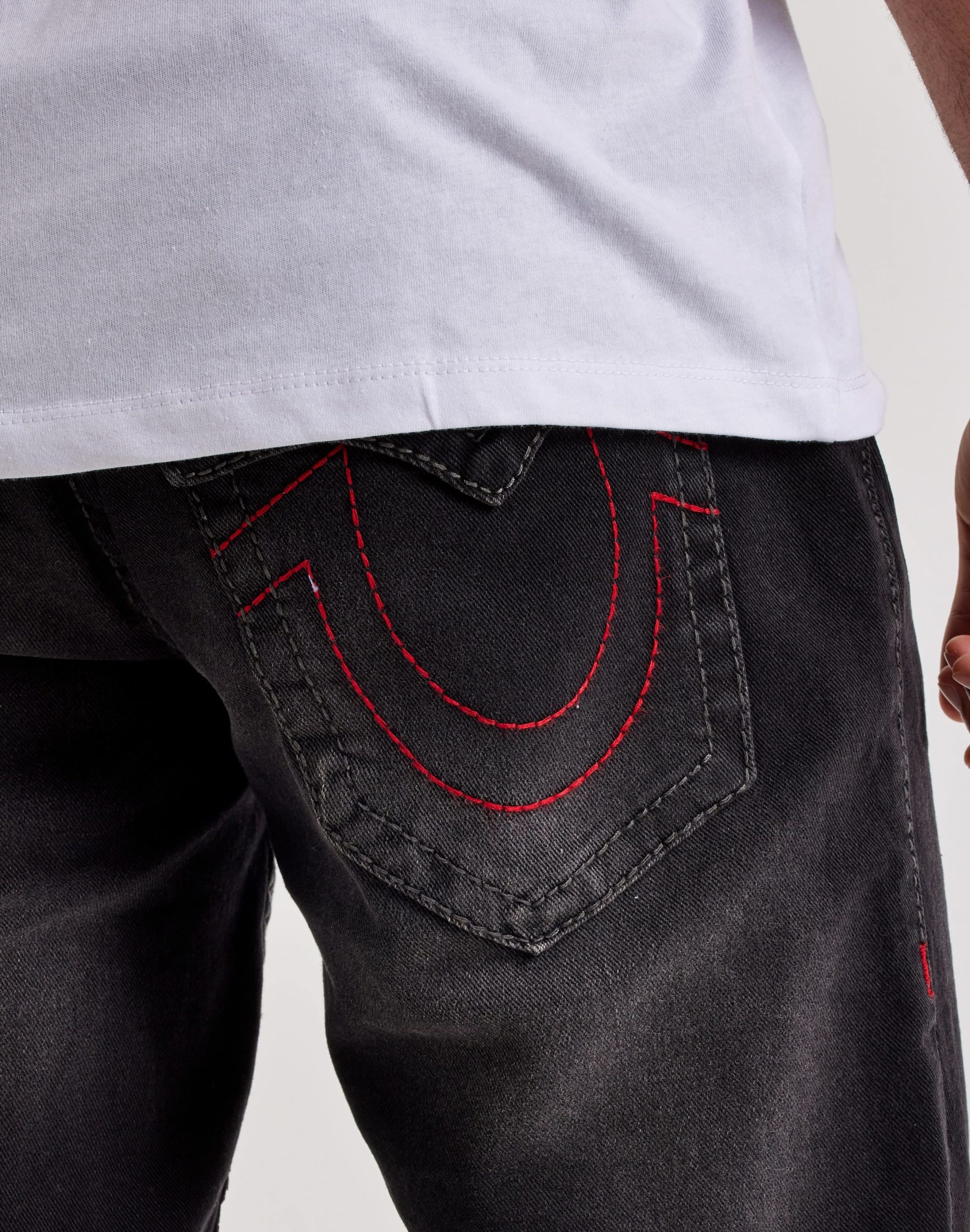 True Religion Ricky Flap Big T Denim Shorts - Image 4