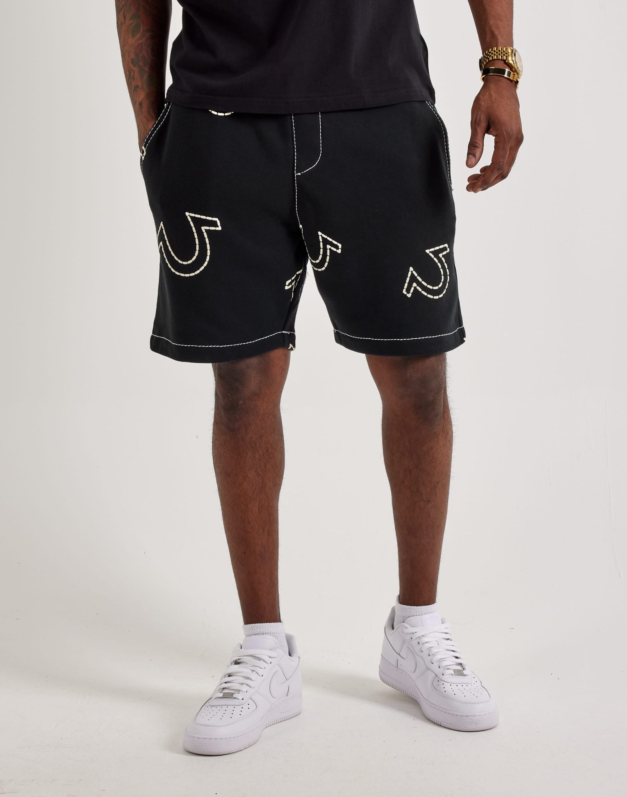 True Religion Big T Fleece Shorts