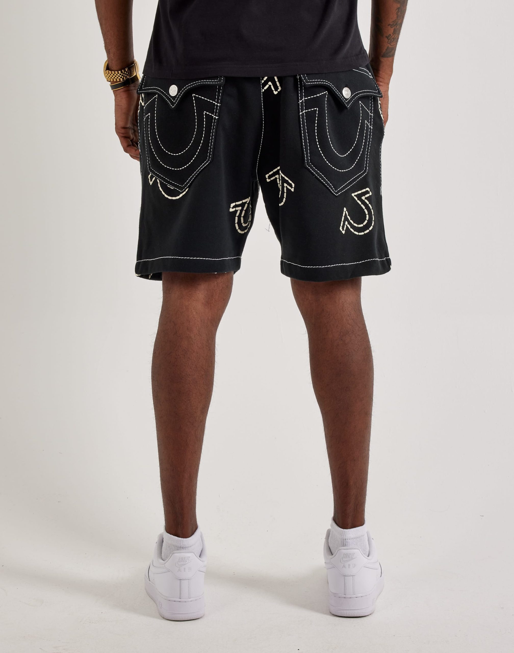 True Religion Big T Fleece Shorts - Image 2