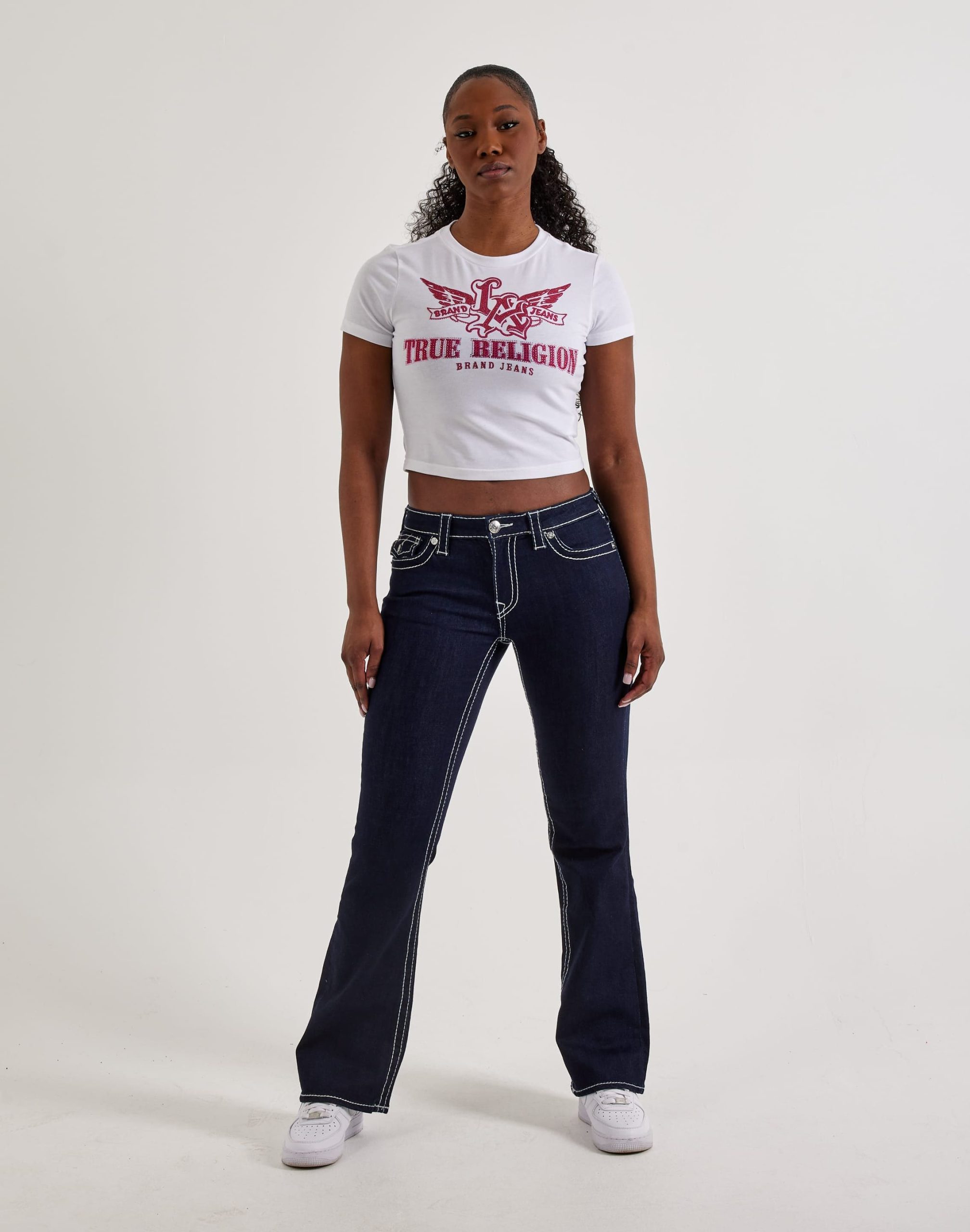 True Religion Becca Big T Mid-Rise Boot Cut Denim Jeans - Image 5