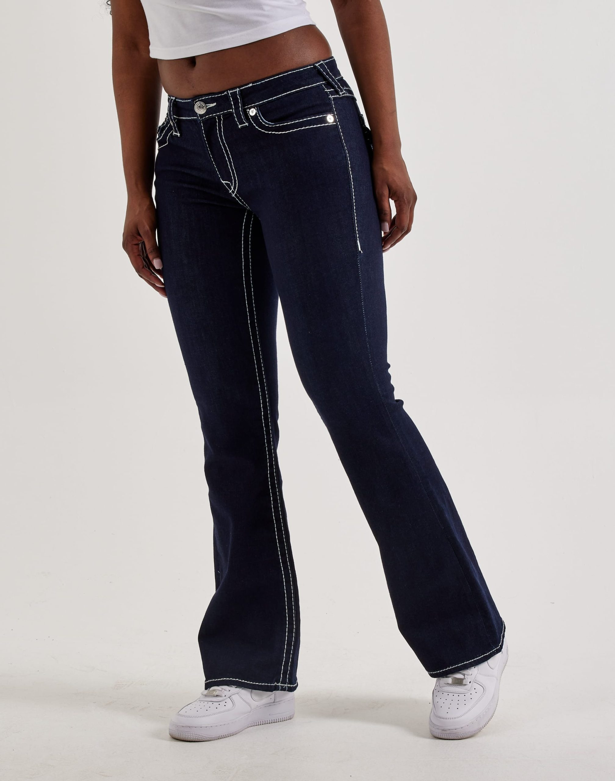 True Religion Becca Big T Mid-Rise Boot Cut Denim Jeans - Image 2