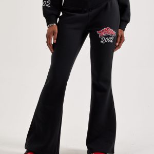 True Religion Crystal Logo Flare Fleece Pants