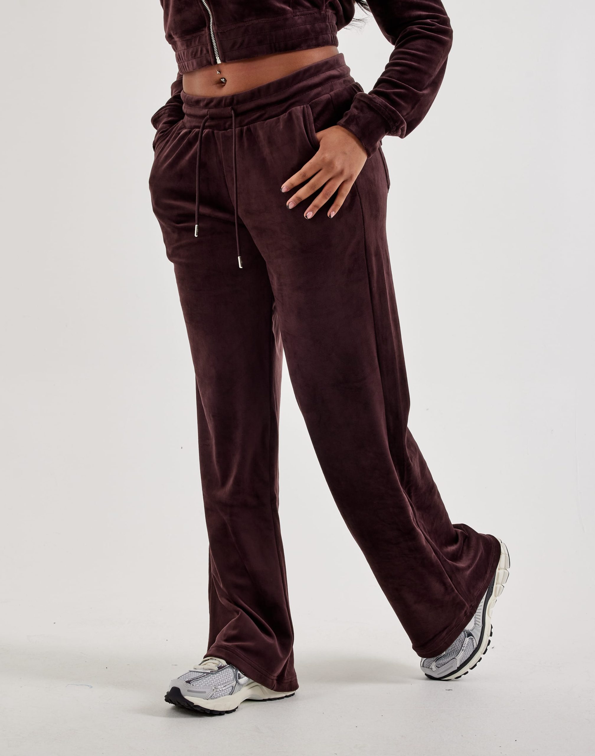 True Religion Crystal Velour Straight-Leg Pants - Image 3