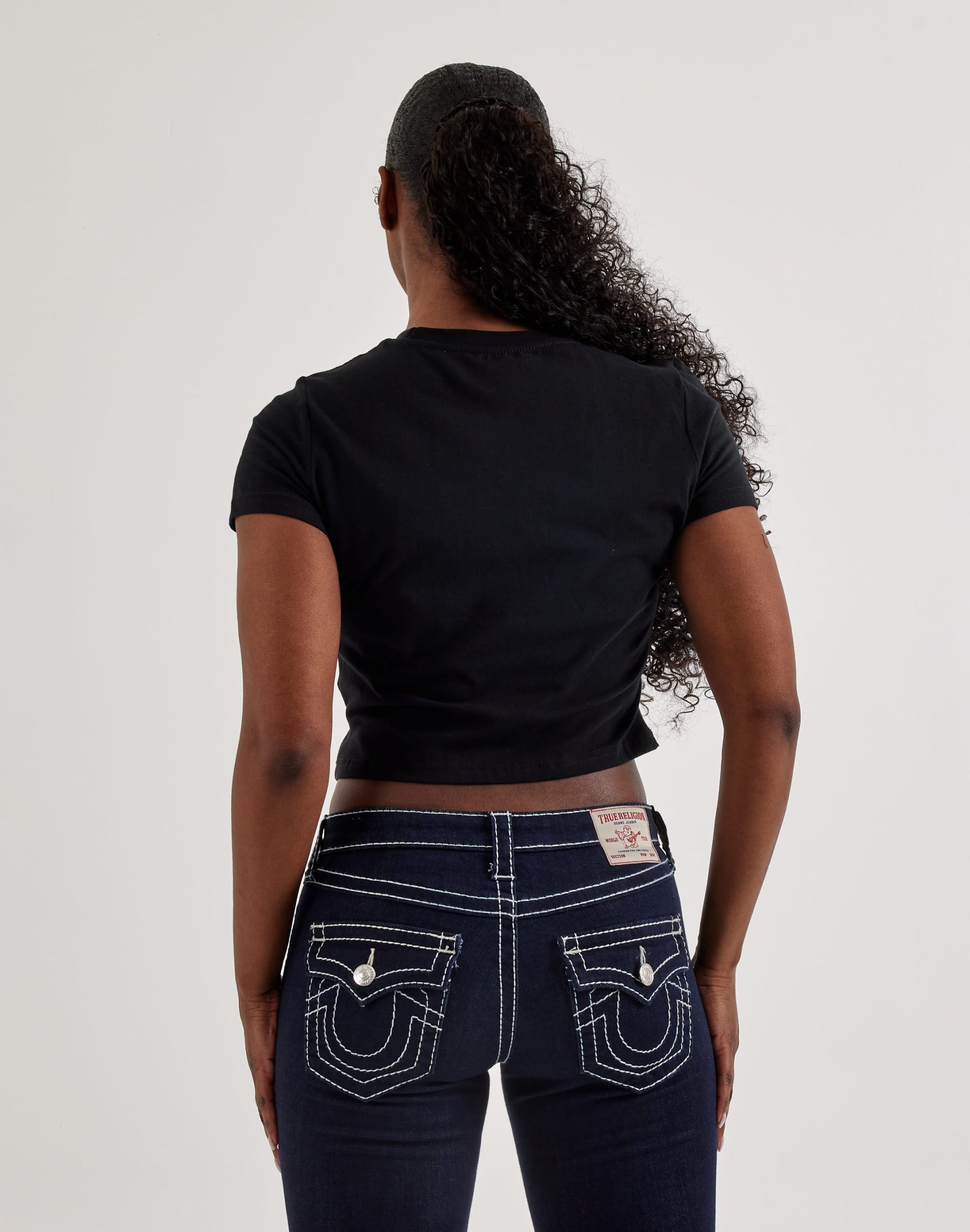 True Religion Crystal Wing Baby Tee - Image 3