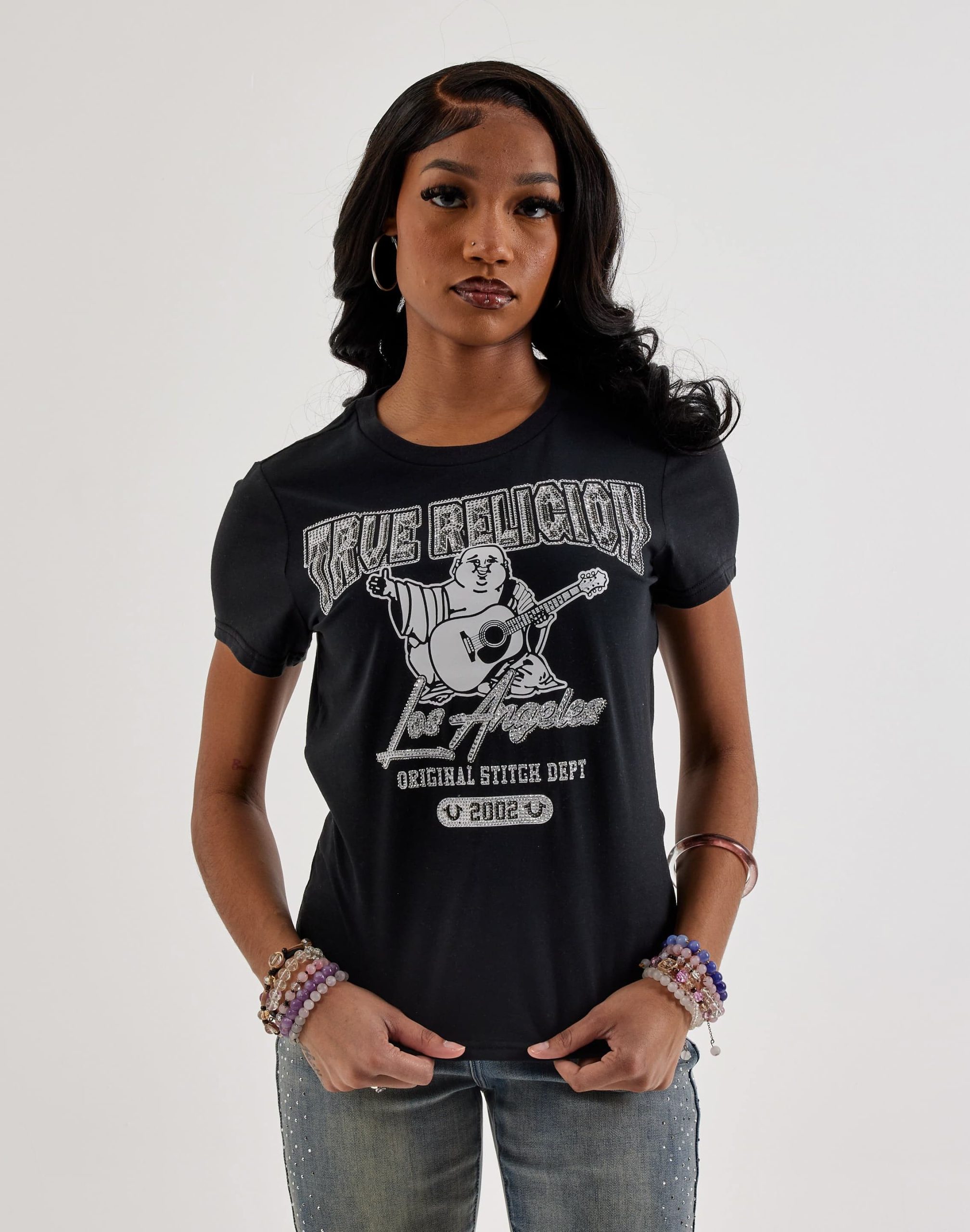 True Religion Crystal Buddha Tee