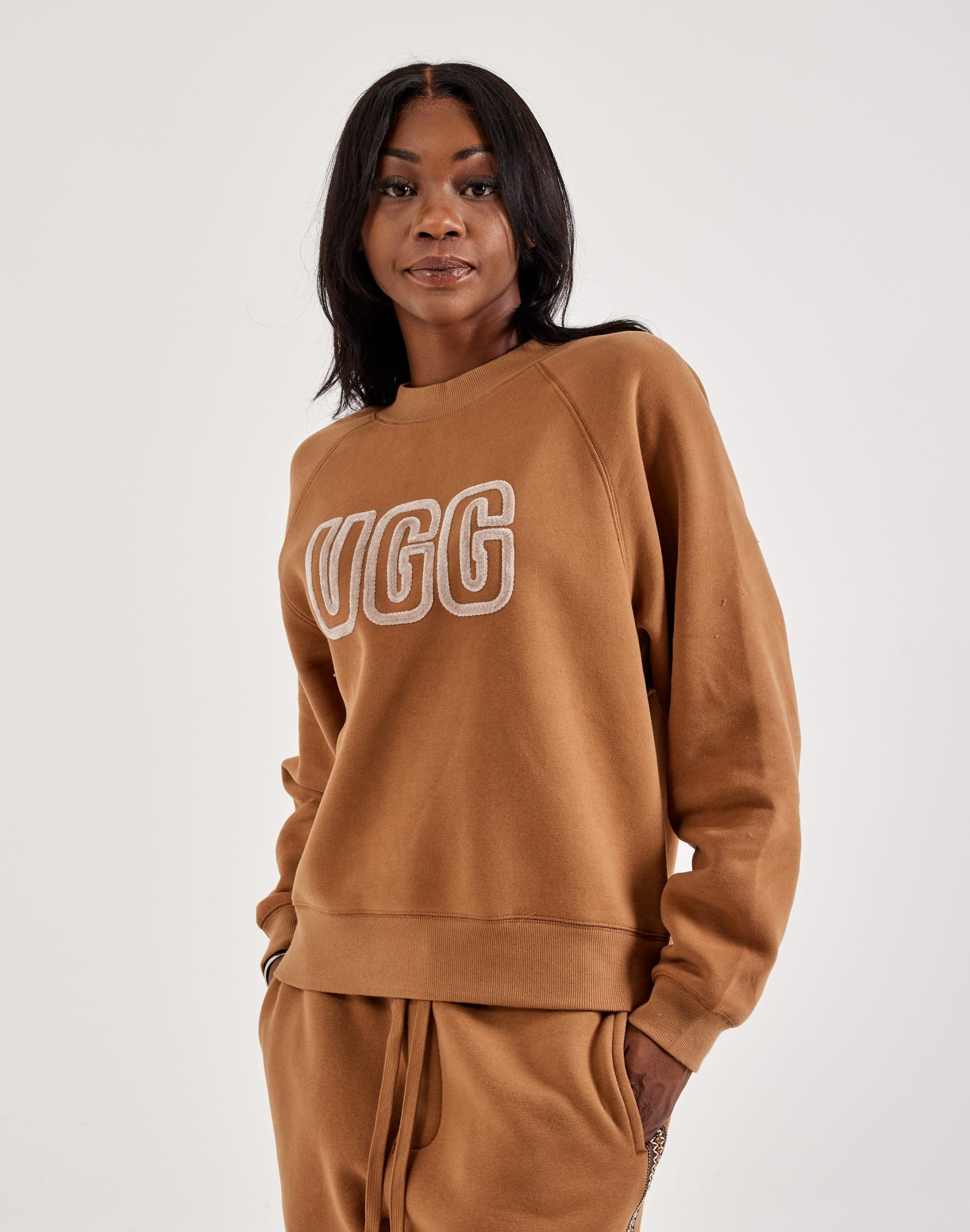UGG Logo Crewneck Fleece Sweatshirt