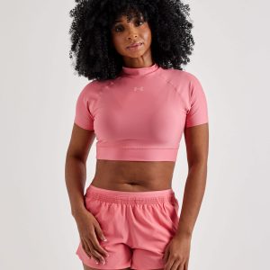 Under Armour HeatGear Cropped Mock-Neck Top