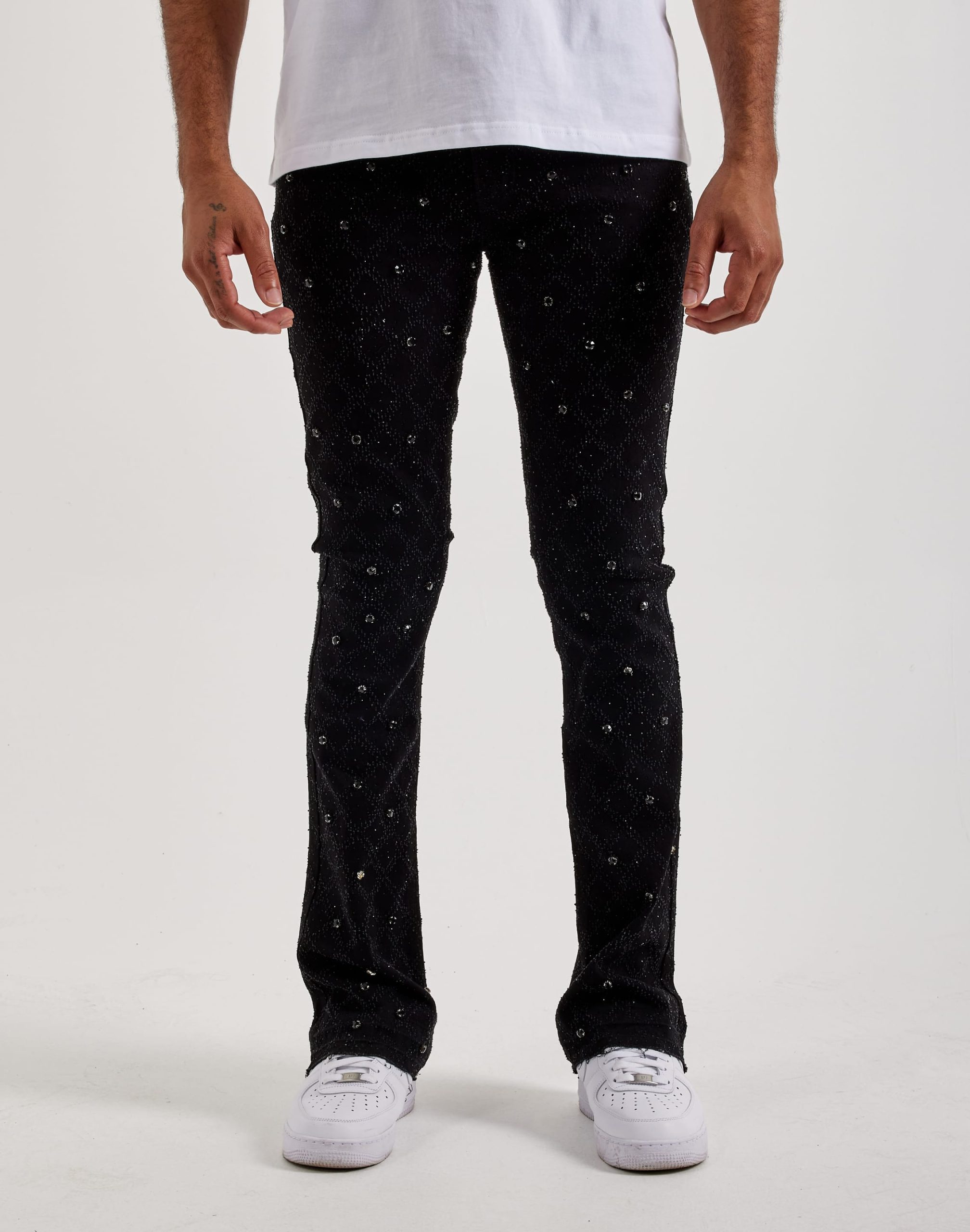 UR Diamond Stud Stacked Denim Jeans - Image 2