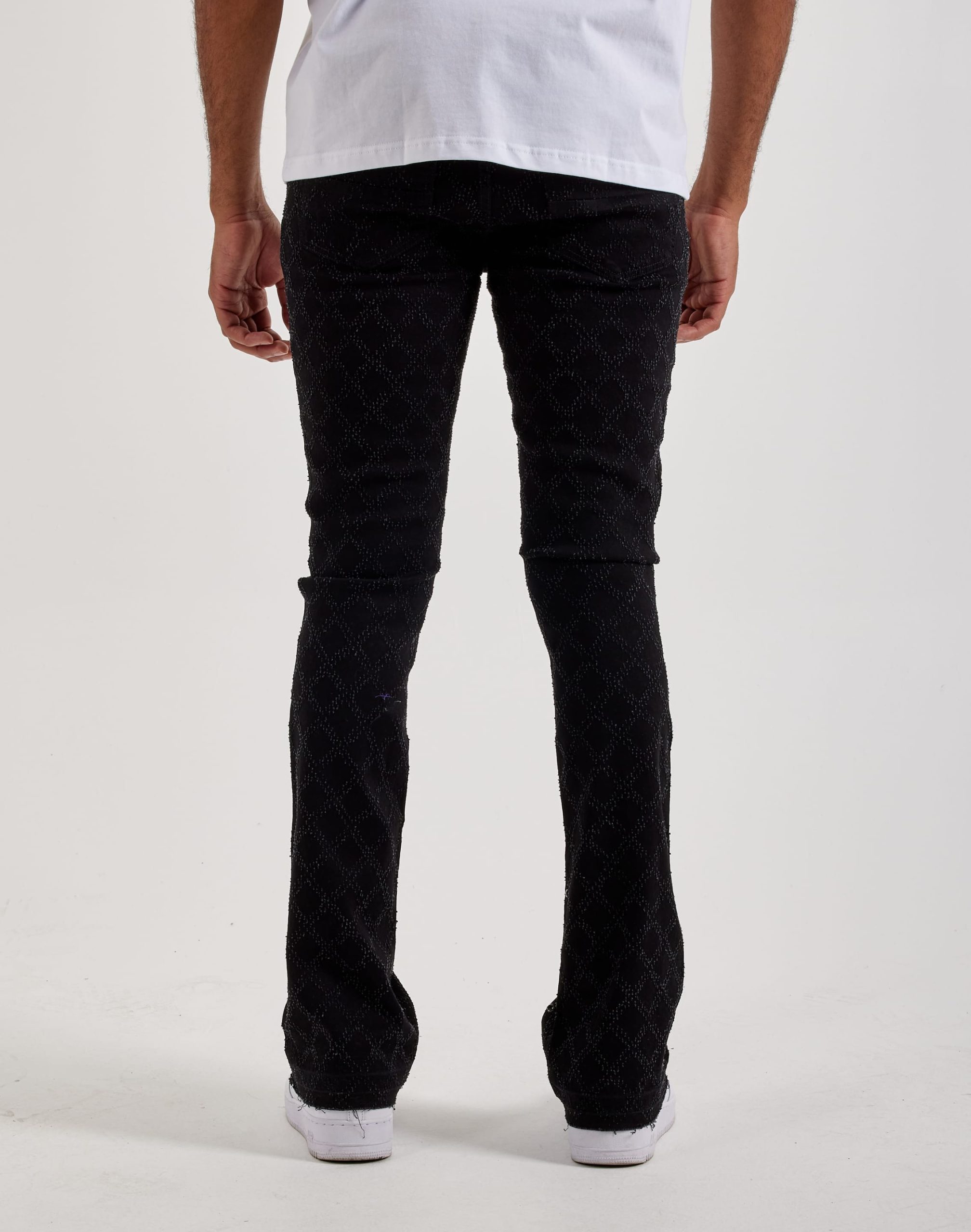 UR Diamond Stud Stacked Denim Jeans - Image 4