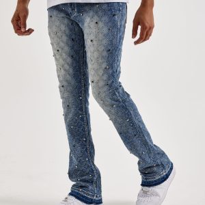 UR Diamond Stud Stacked Denim Jeans