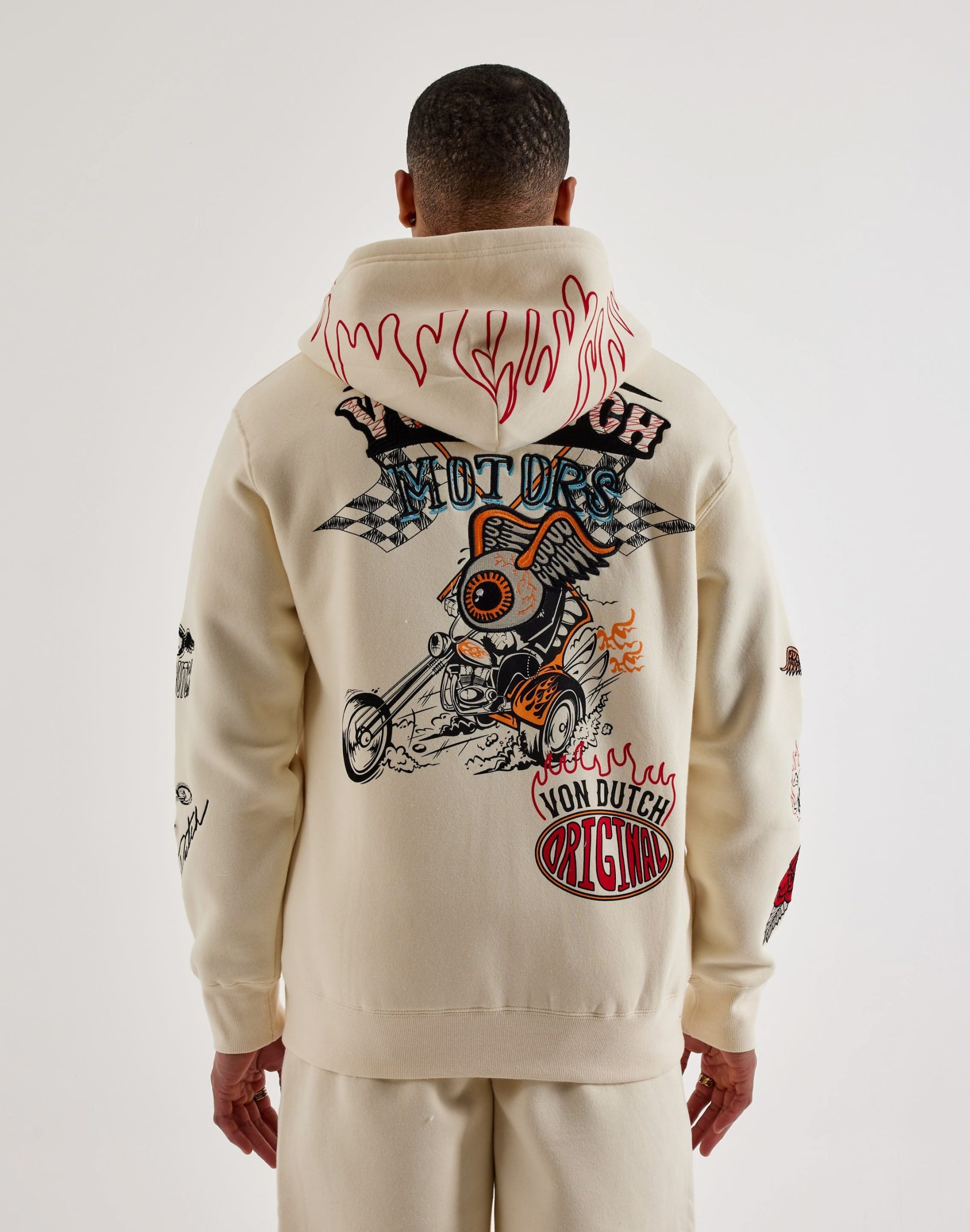 Von Dutch Tattoo Full-Zip Fleece Hoodie - Image 2