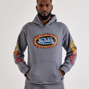 Von Dutch Flame Logo Fleece Hoodie