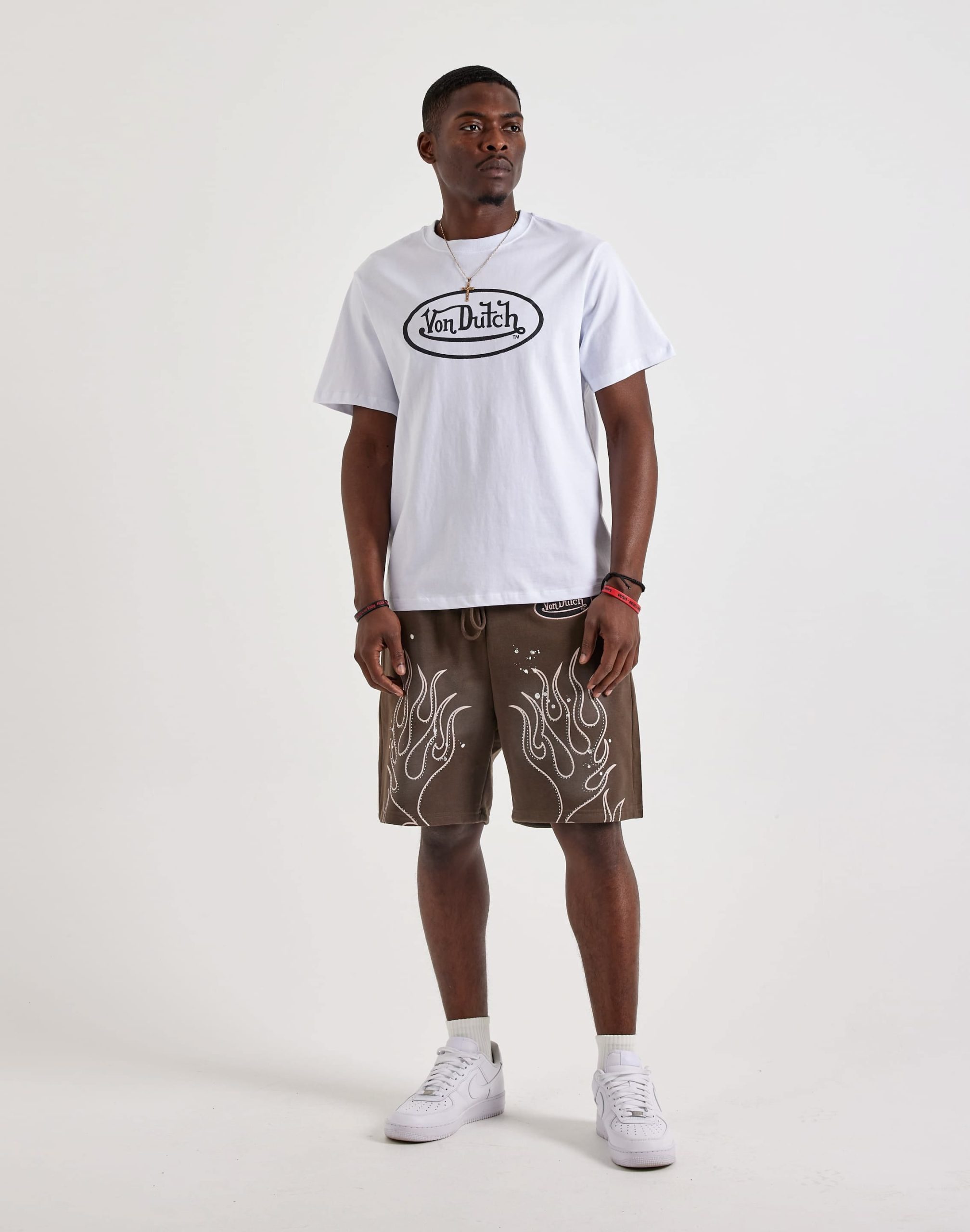 Von Dutch Acid Wash Fleece Sweat Shorts - Image 5