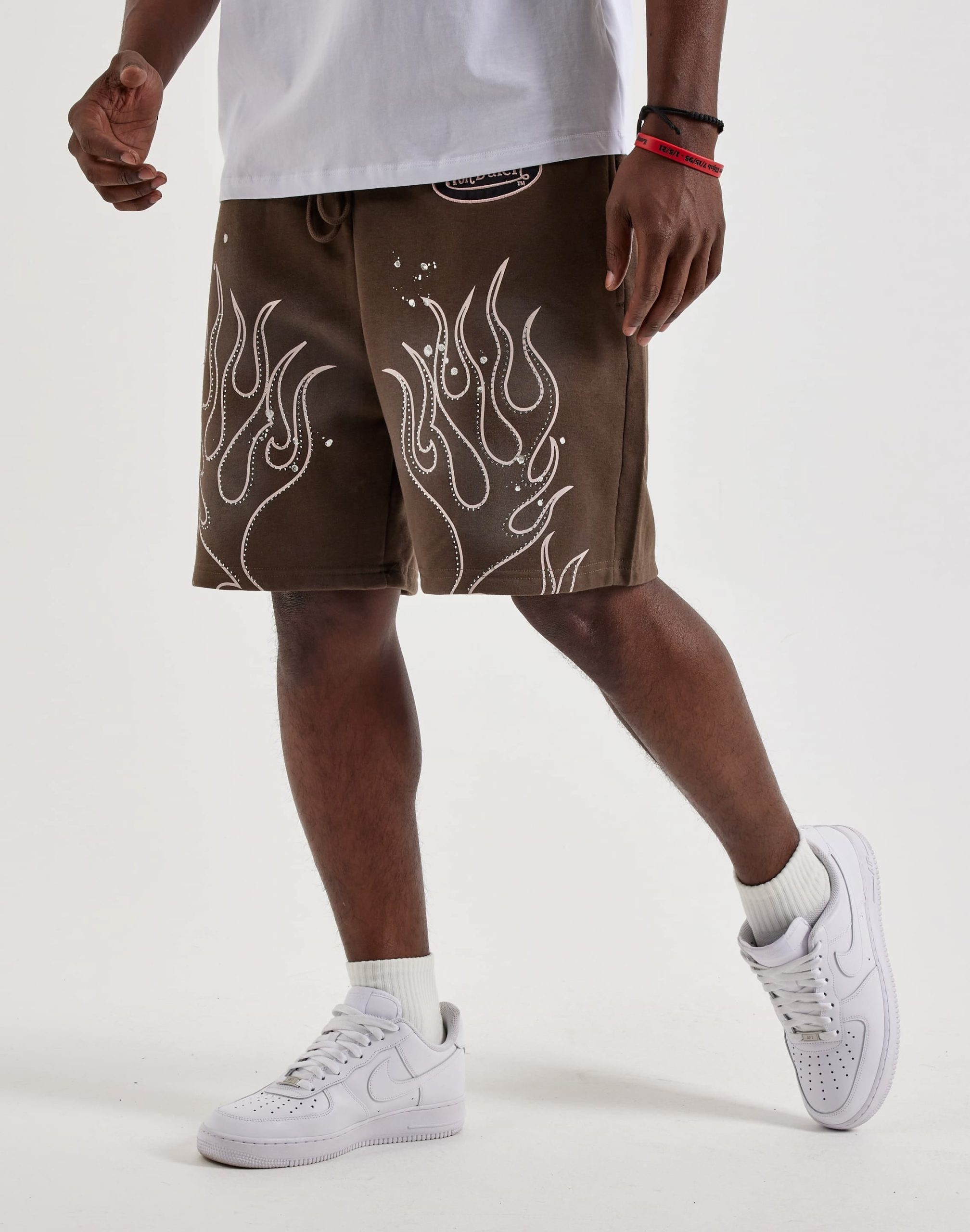 Von Dutch Acid Wash Fleece Sweat Shorts - Image 2
