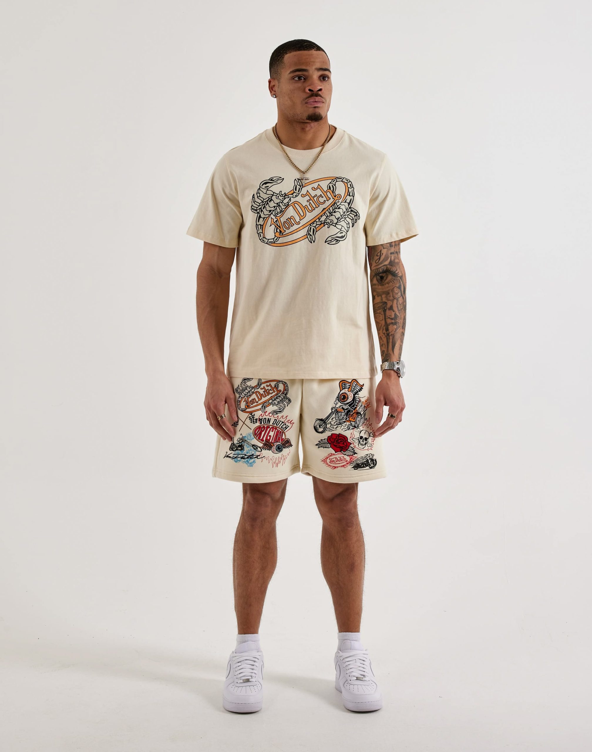 Von Dutch Tattoo Fleece Sweat Shorts - Image 5