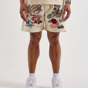 Von Dutch Tattoo Fleece Sweat Shorts