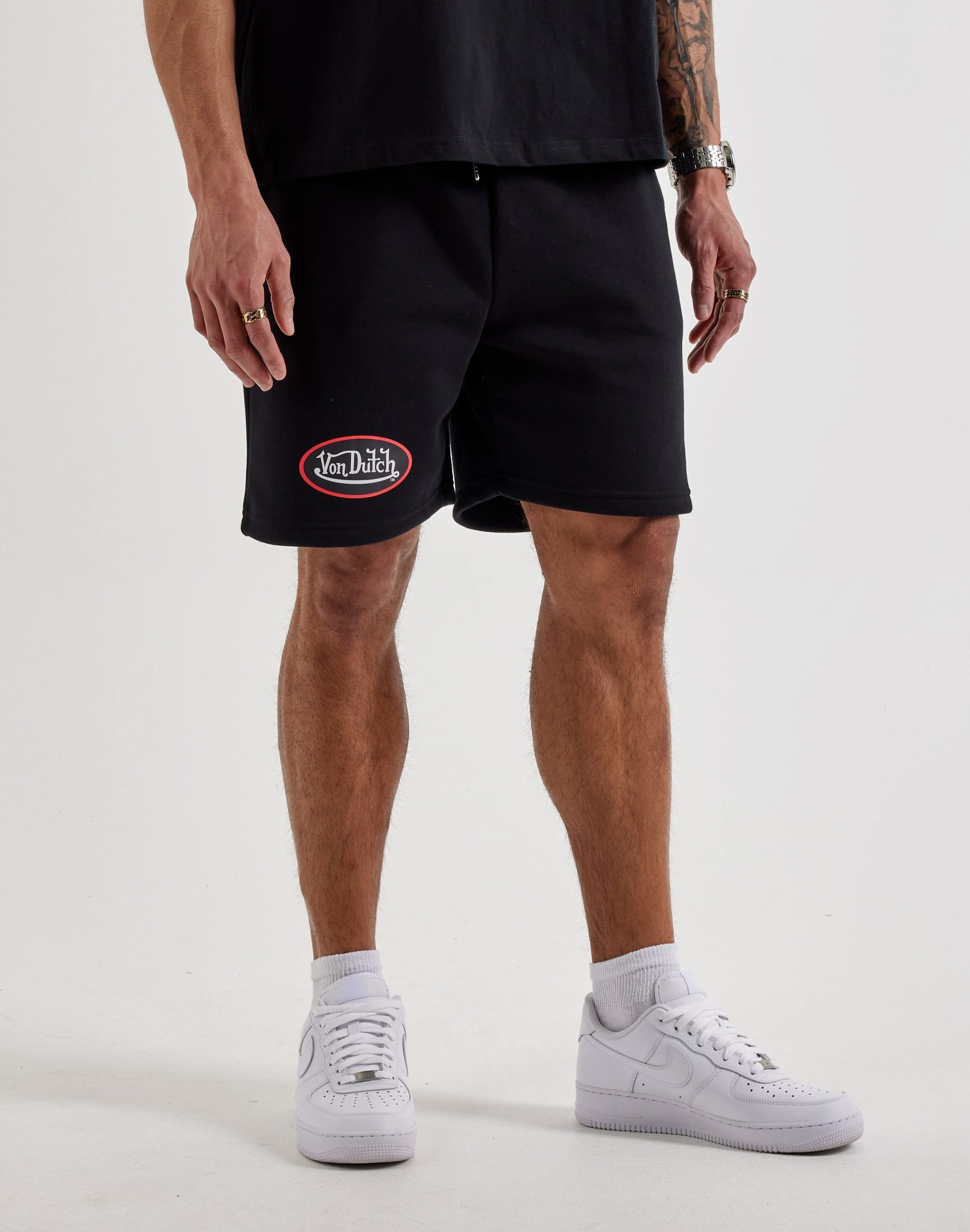 Von Dutch Classic Logo Fleece Sweat Shorts - Image 2