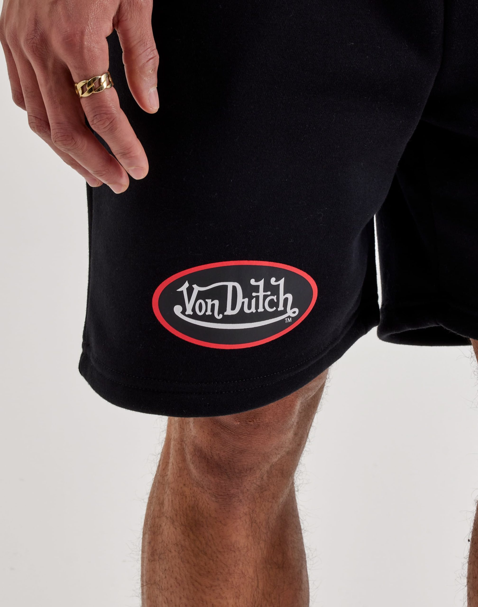 Von Dutch Classic Logo Fleece Sweat Shorts - Image 3