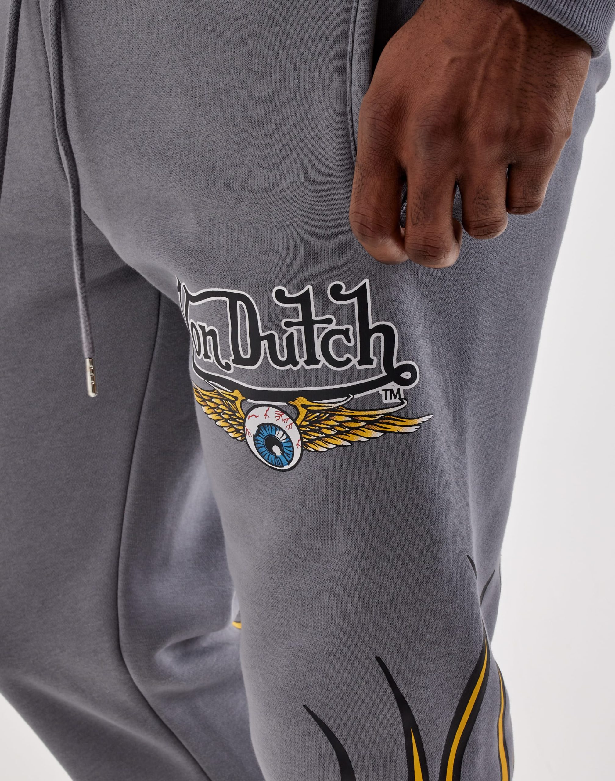 Von Dutch Flame Logo Fleece Pants - Image 3