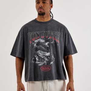 Von Dutch Rhinestone Boxy Tee