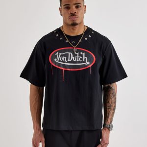 Von Dutch Drip Logo Grommet Tee