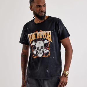 Von Dutch Skull Flame Tee