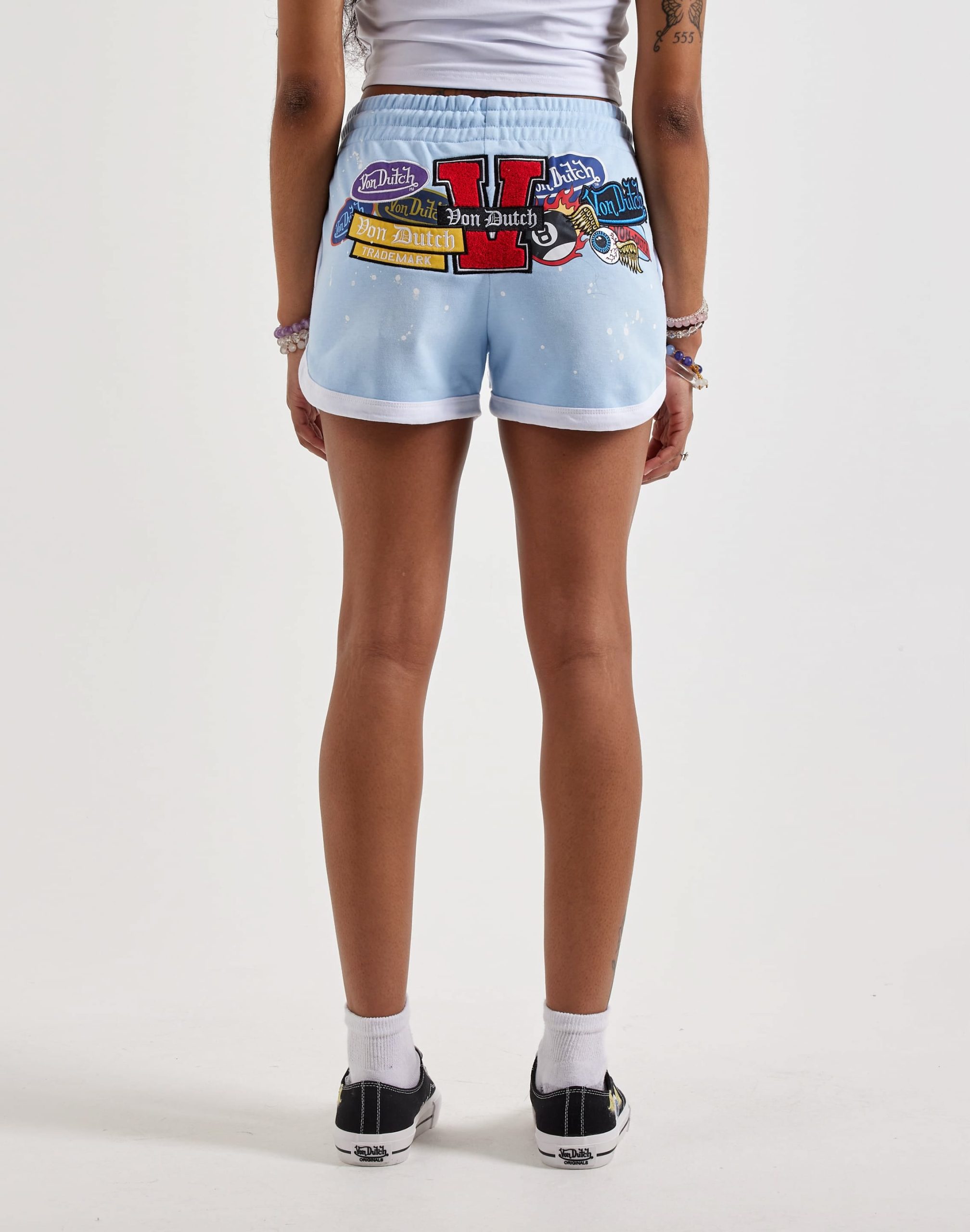 Von Dutch Patch Logo Fleece Shorts - Image 2