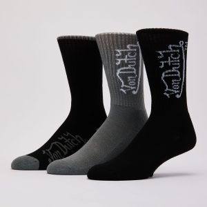 Von Dutch Logo Crew Socks 3-Pack