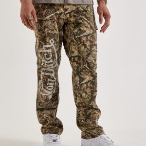 Von Dutch Camo Straight Double-Knee Pants