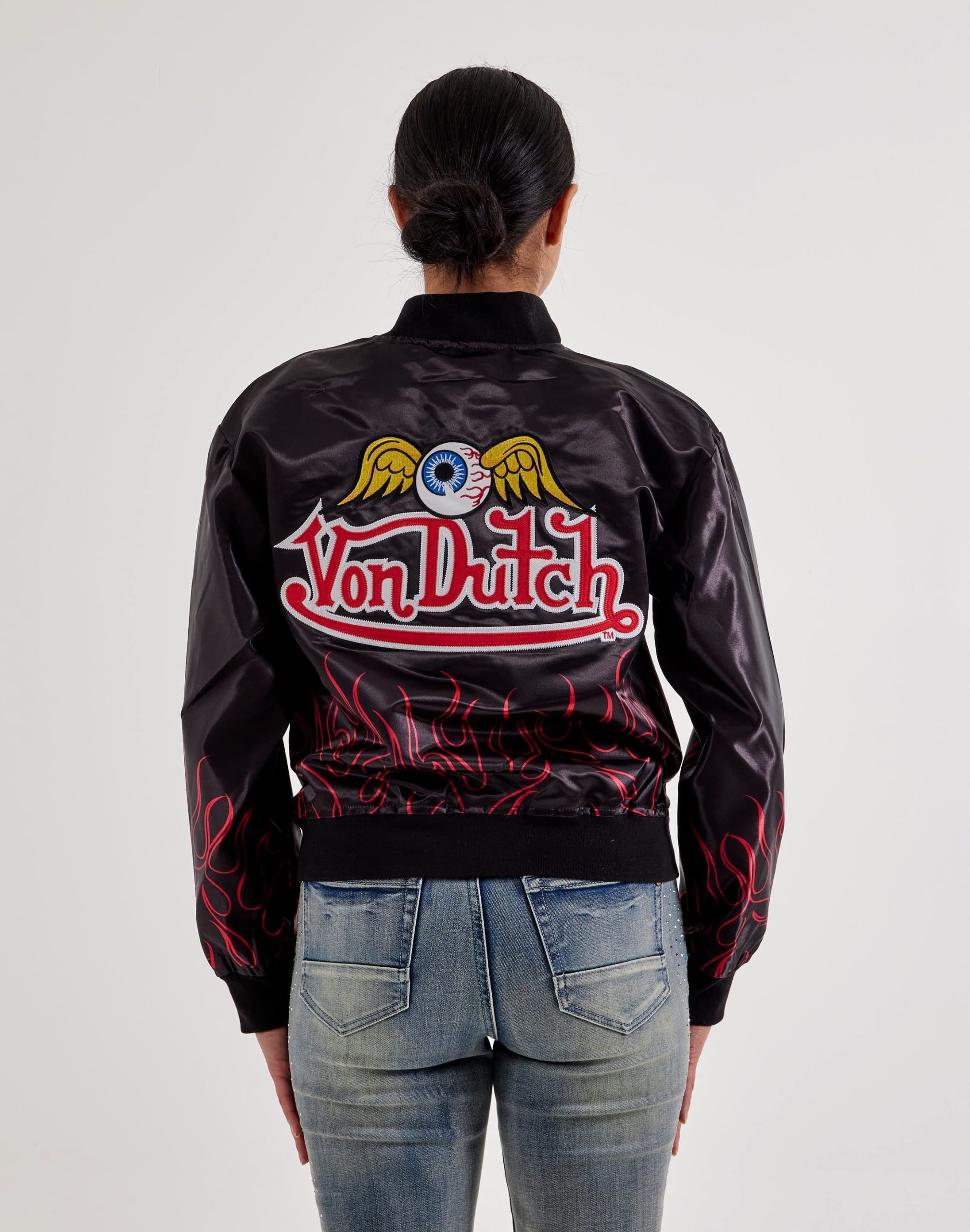 Von Dutch Satin Flight Jacket - Image 2
