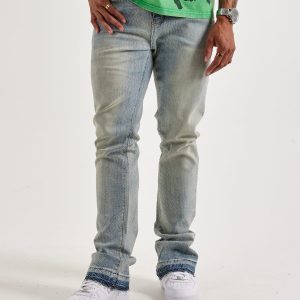 WAIMEA Flared Rhinestone Denim Jeans