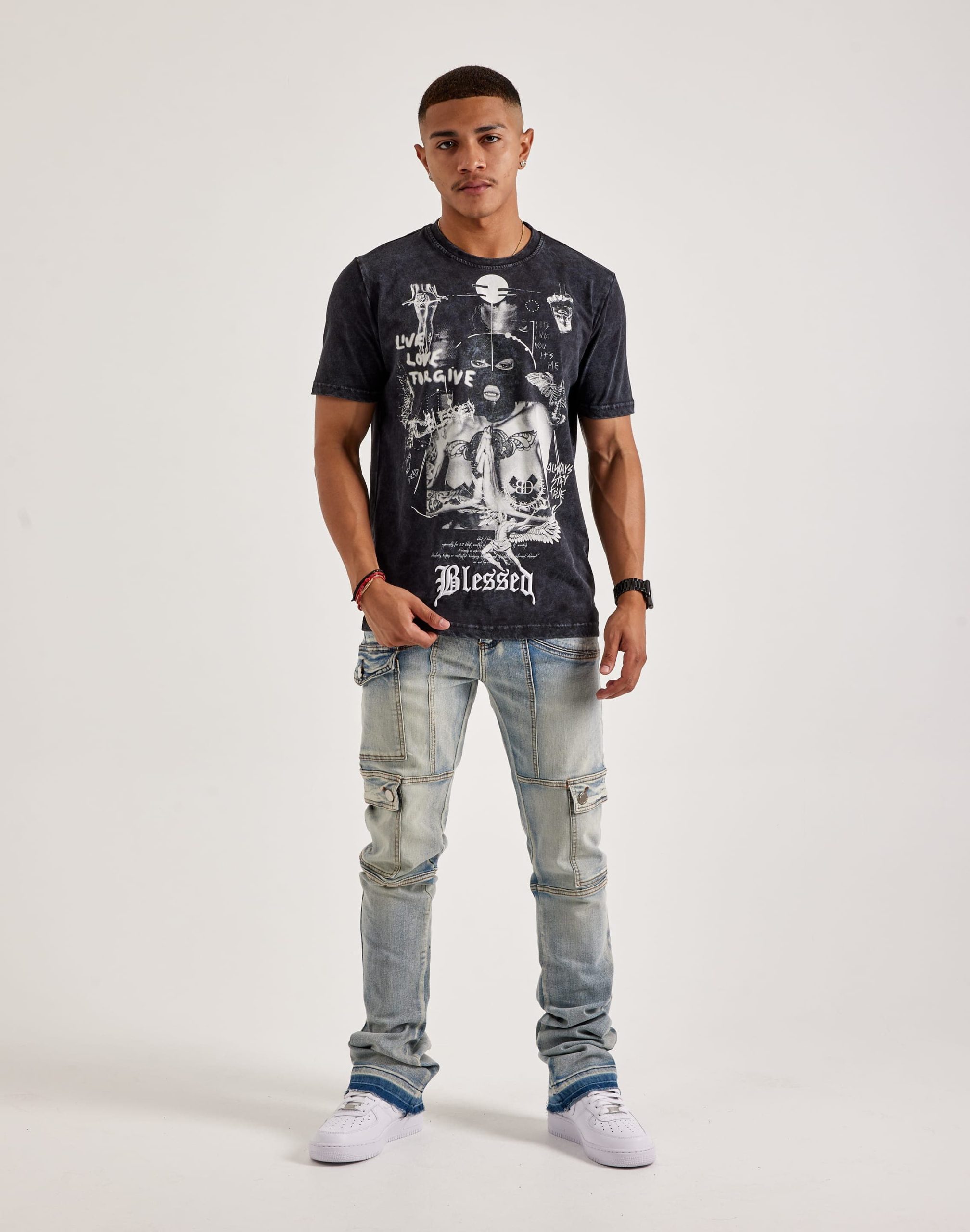WAIMEA Overdyed Stacked Cargo Denim Jeans - Image 5