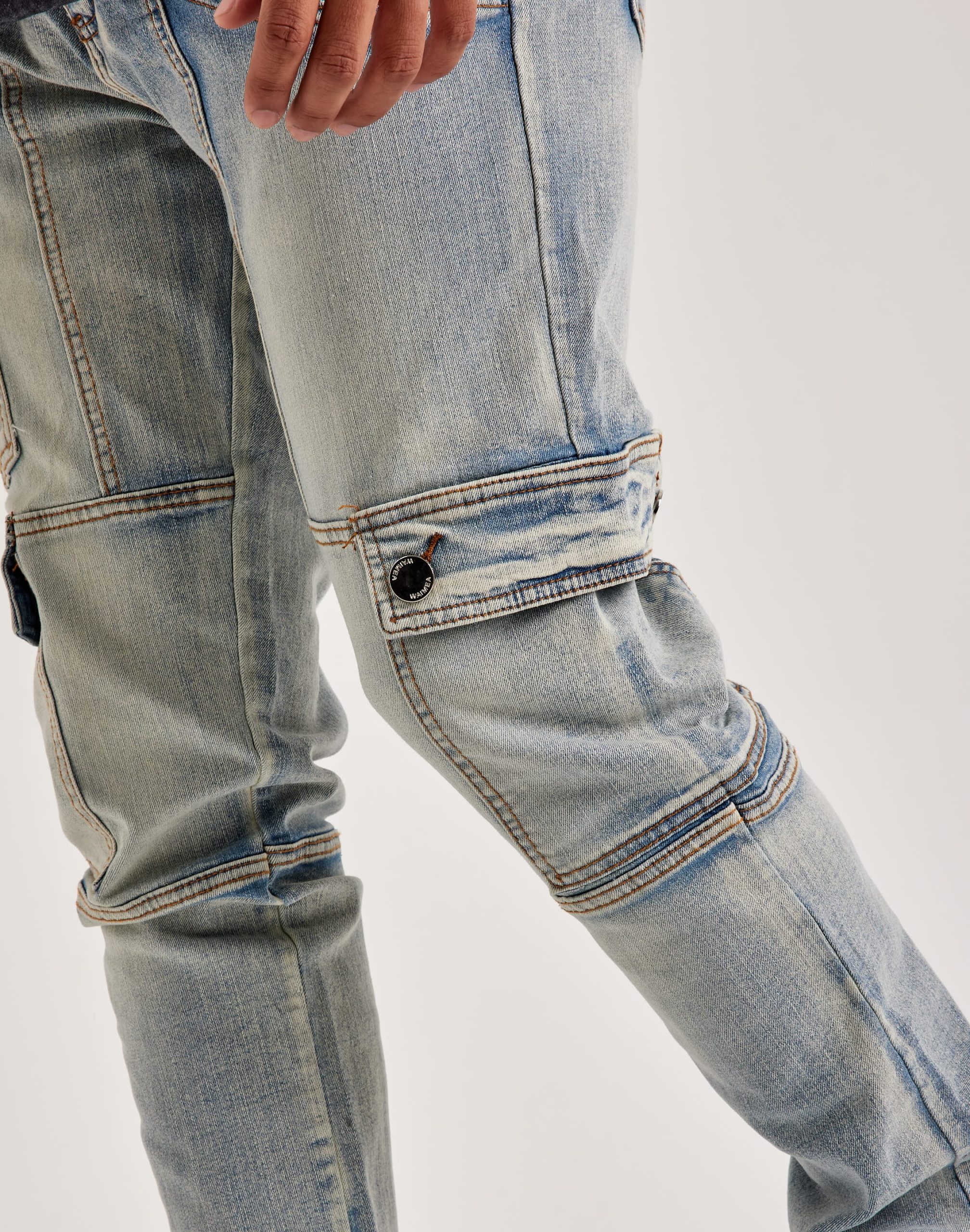 WAIMEA Overdyed Stacked Cargo Denim Jeans - Image 3