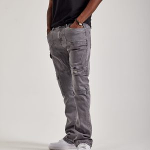 WAIMEA Overdyed Stacked Cargo Denim Jeans