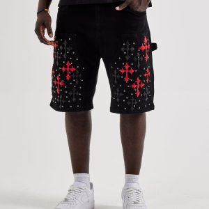 WAIMEA Cross Patch Denim Shorts