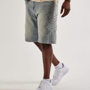WAIMEA Rhinestone Denim Shorts