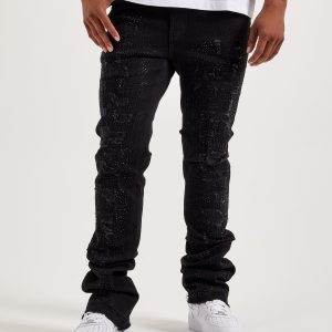 WAIMEA Stacked Rhinestone Denim Jeans