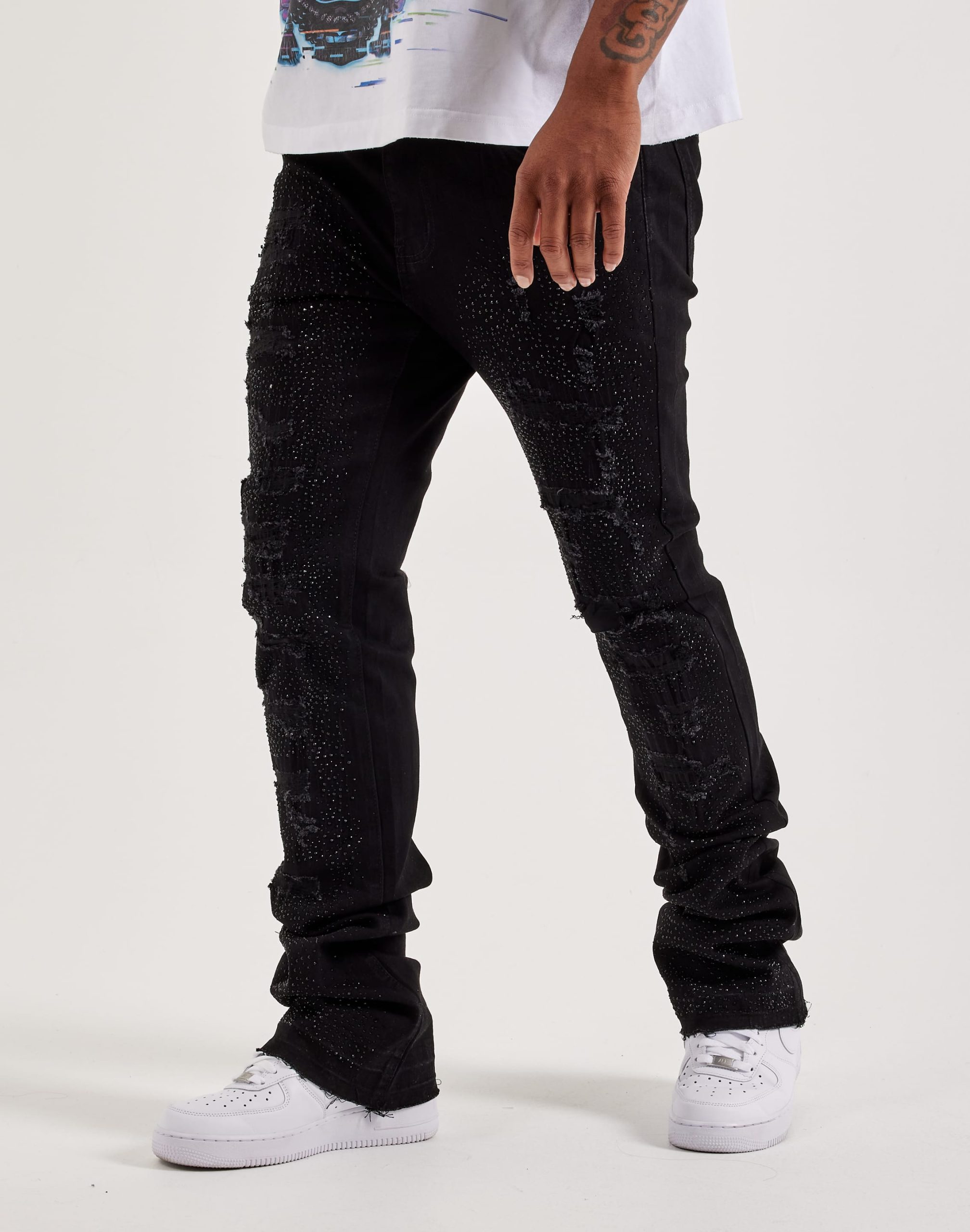 WAIMEA Stacked Rhinestone Denim Jeans - Image 2