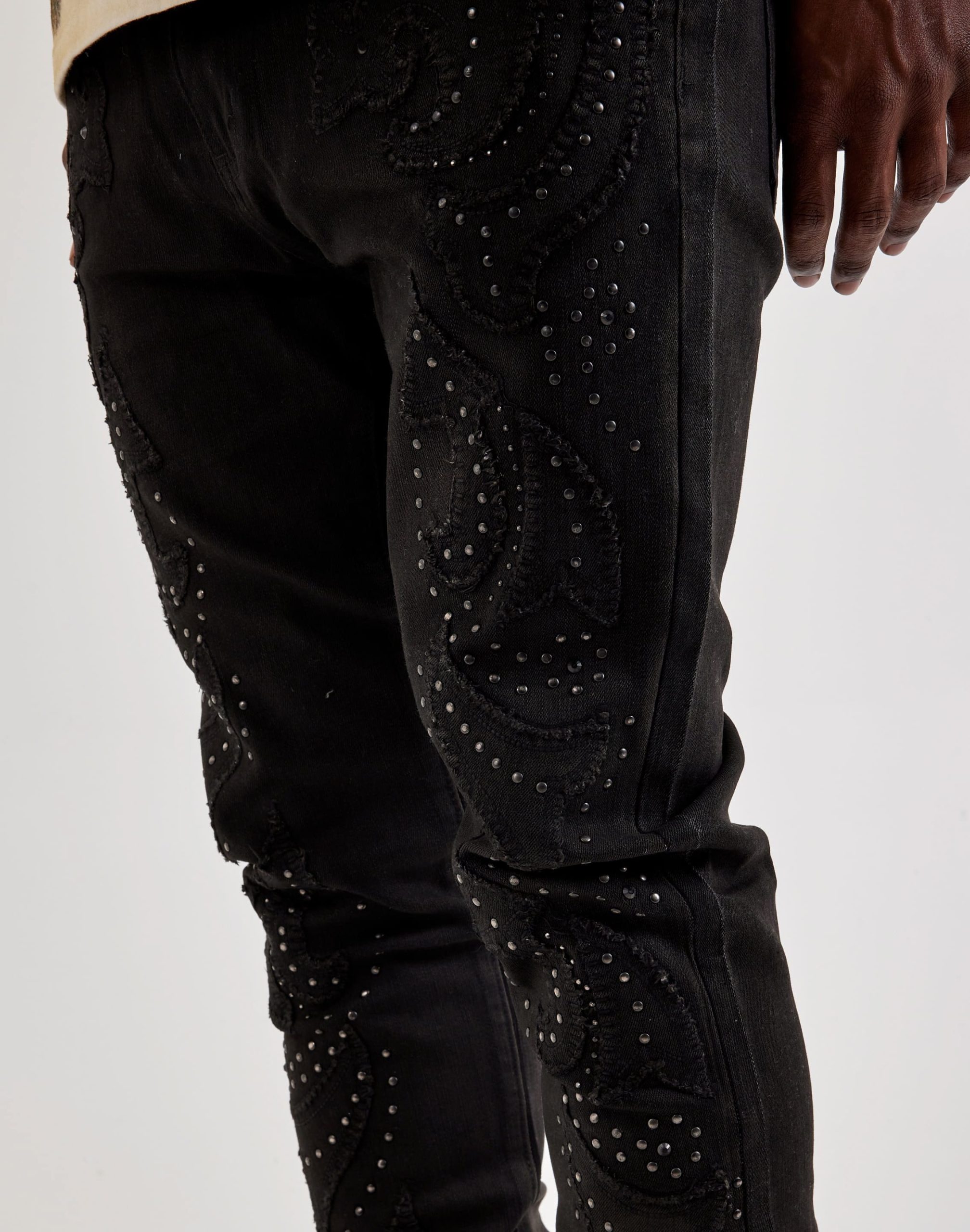 WAIMEA Stacked Western Stud Denim Jeans - Image 3
