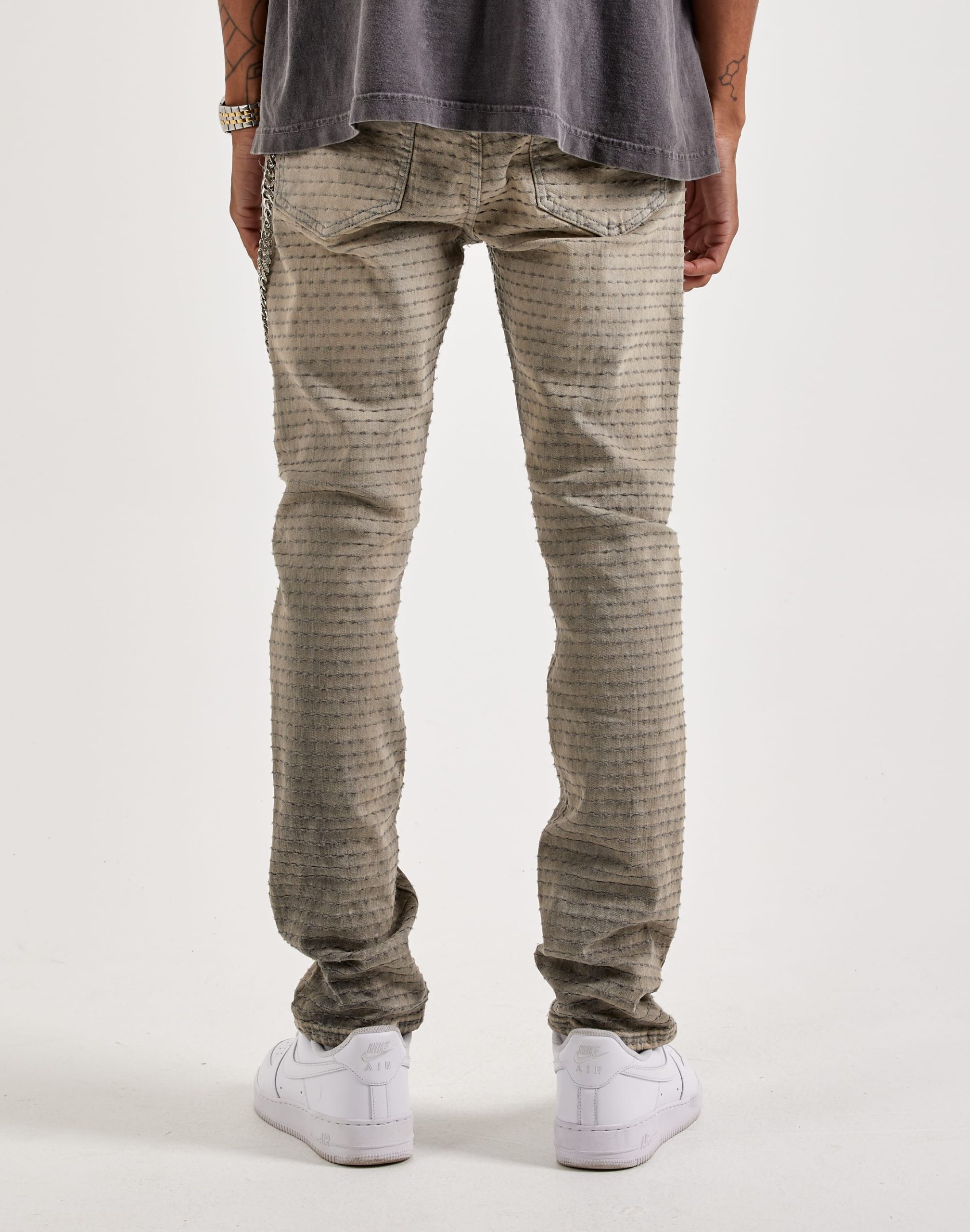 WAIMEA Slim Quilted Denim Jeans - Image 4