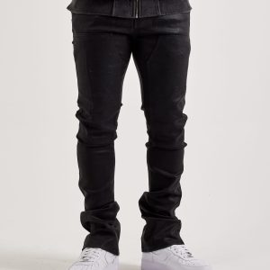 WAIMEA Wax Coated Stacked Embossed Denim Jeans