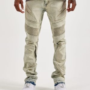WAIMEA Stacked Moto Denim Jeans