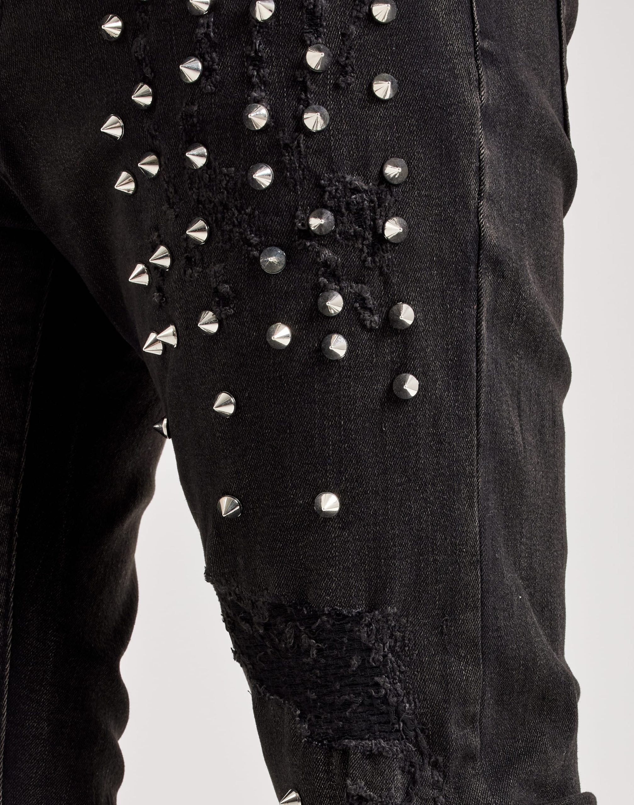 WAIMEA Slim Metal Stud Denim Jeans - Image 4