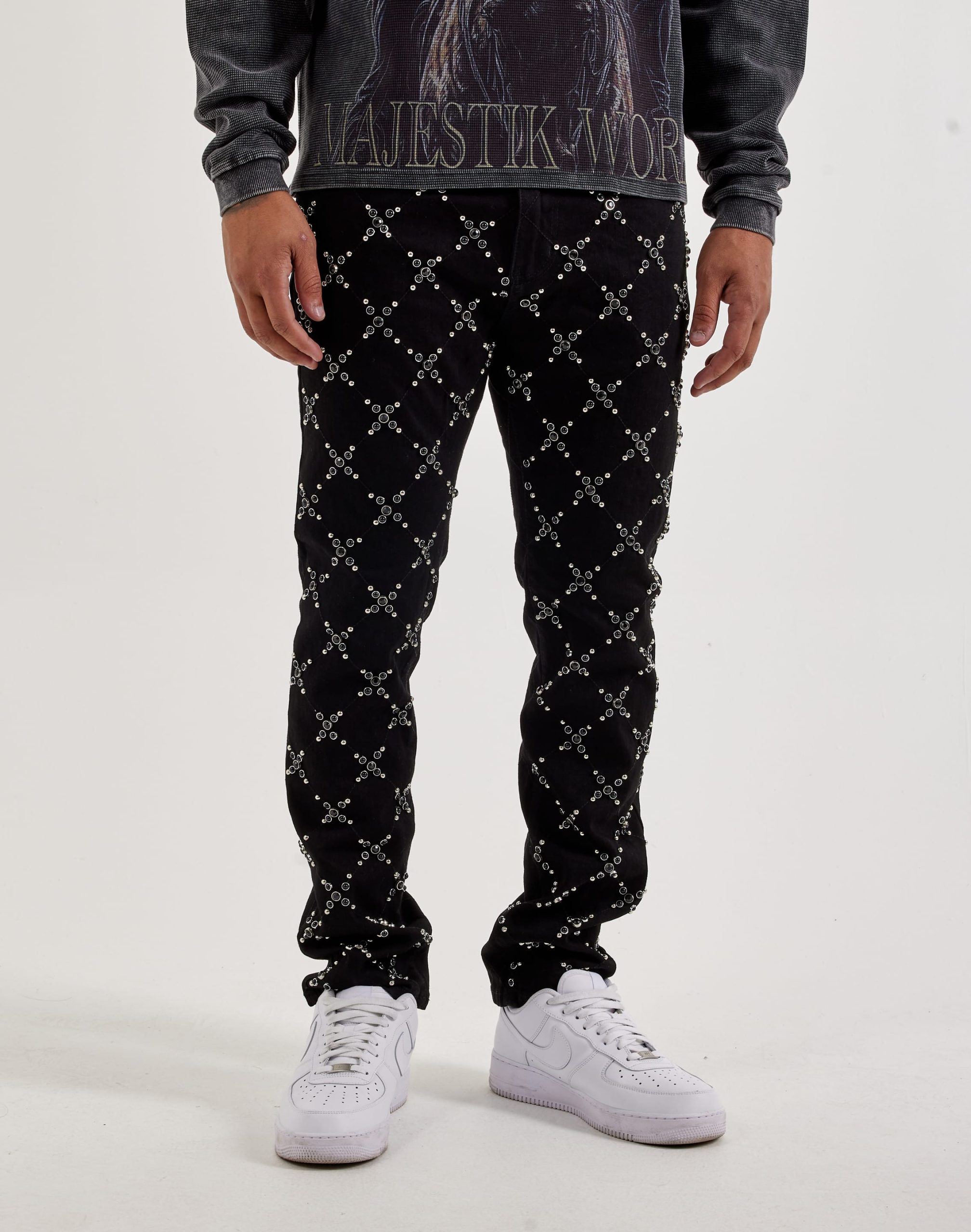 WAIMEA Slim Diamond Cluster Denim Jeans