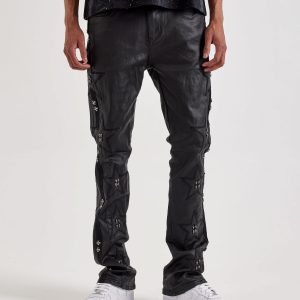 WAIMEA Flare Star Waxed Slim Denim Jeans