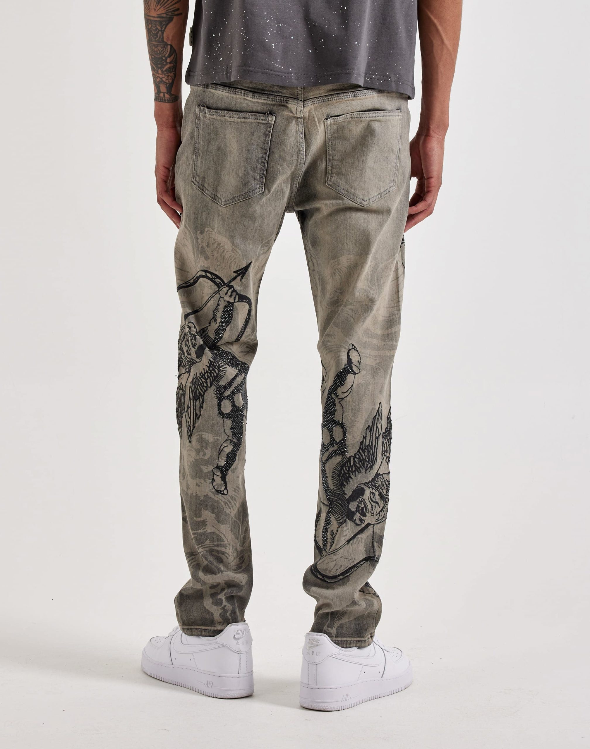 WAIMEA Angel Slim Rhinestone Denim Jeans - Image 5